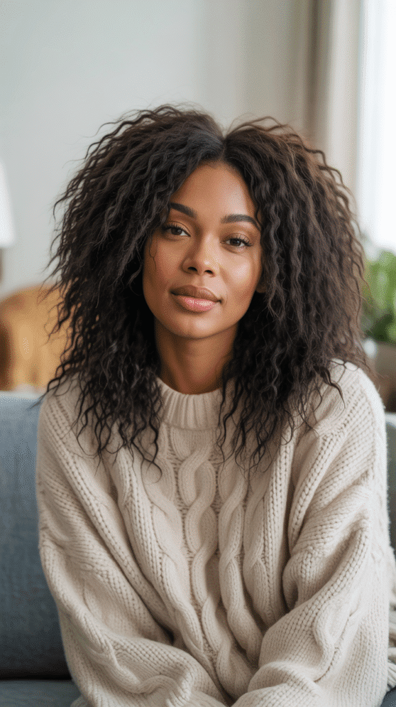 25 Stunning Winter Weave Hairstyles for Black Women That Slay All Season 22 Kinky Straight Weave