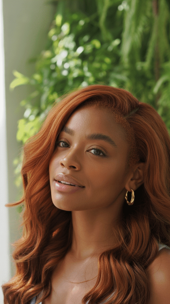 31 Bold Winter Hair Color Ideas for Black Women to Brighten the Cold Months 13 Auburn Red