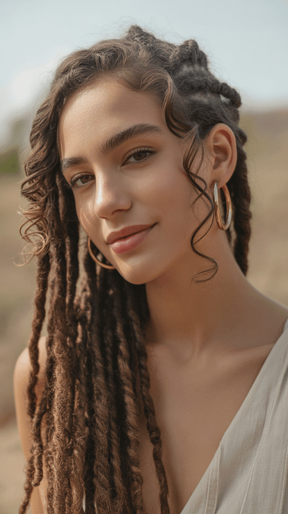 33 Trendy Dreadlock Styles for Ladies to Try This Year 28 Curly Loc Ends