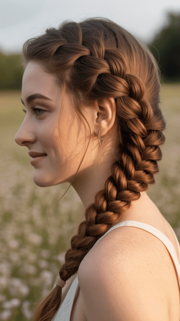 33 Chic French Hairstyles for Long Hair That Feel Romantic and Timeless 18 French Rope Braid