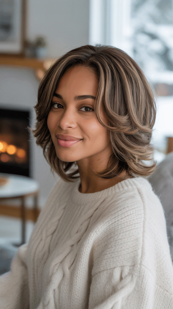 33 Elegant Winter Hairstyles for African American Women of All Ages 27 Layered Cut with Volume