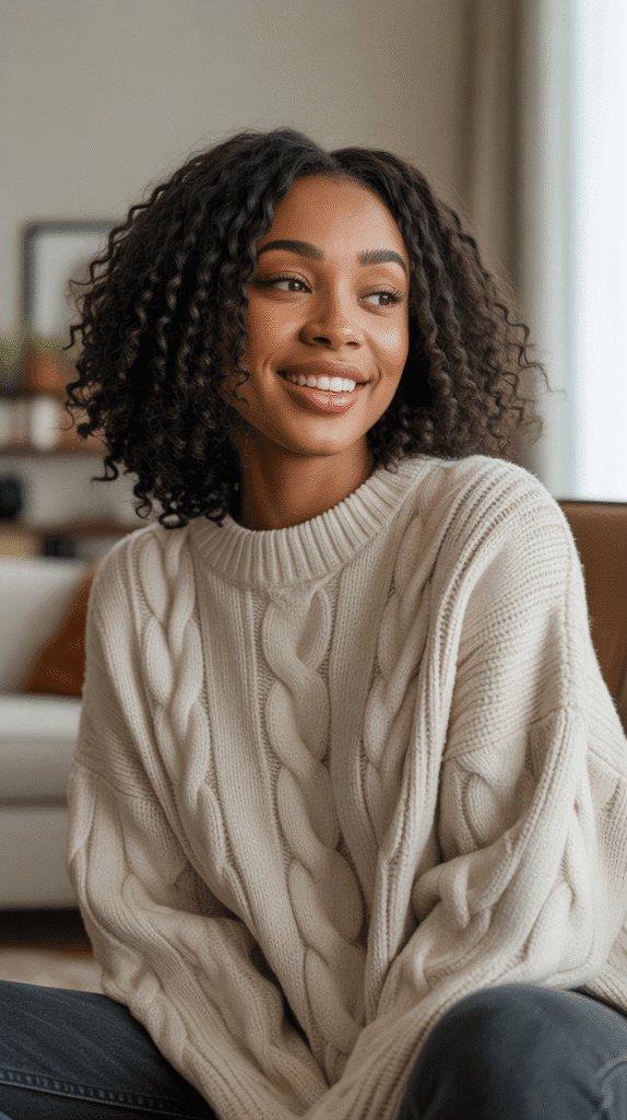 26 Flawless Winter Sew-In Hairstyles for Black Women That Look Effortless 8 Kinky Straight Sew-In