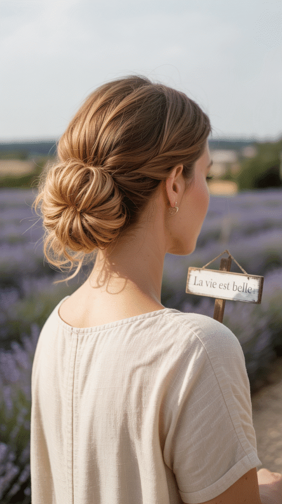 33 Trendy French Hairstyles for Curly Hair That Embrace Natural Beauty 23 Twisted Half-Up Bun