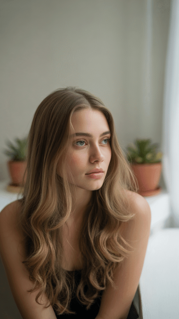 30 Elegant French Hairstyles for Long Hair That Turn Heads 25 Natural Texture with Middle Part