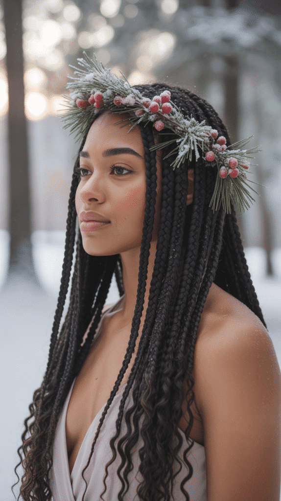 26 Flawless Winter Sew-In Hairstyles for Black Women That Look Effortless 12 Braided Crown with Sew-In