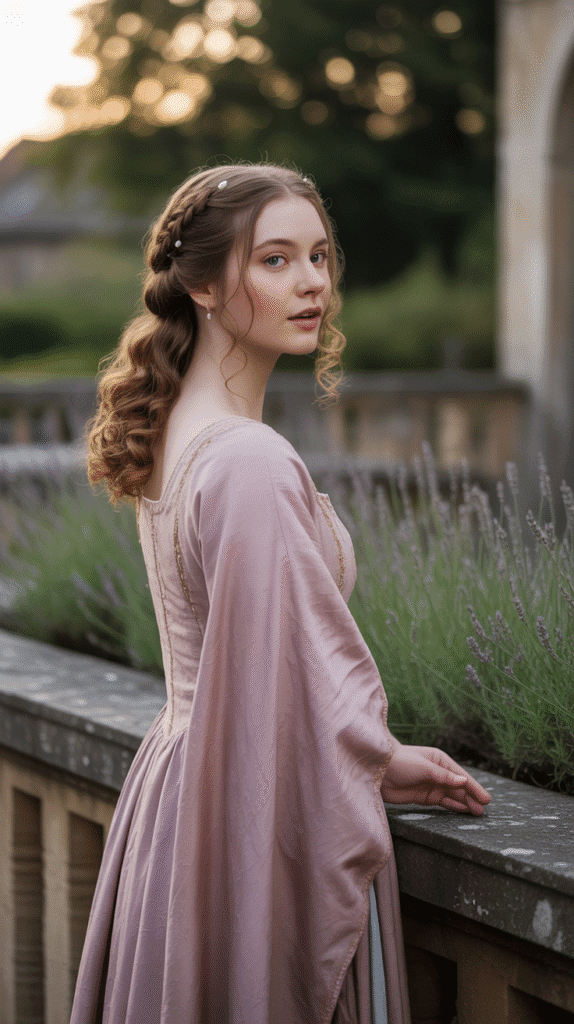 27 Beautiful Medieval Braided Hairstyles for Princesses 15 Braided Low Bun with Face-Framing Pieces