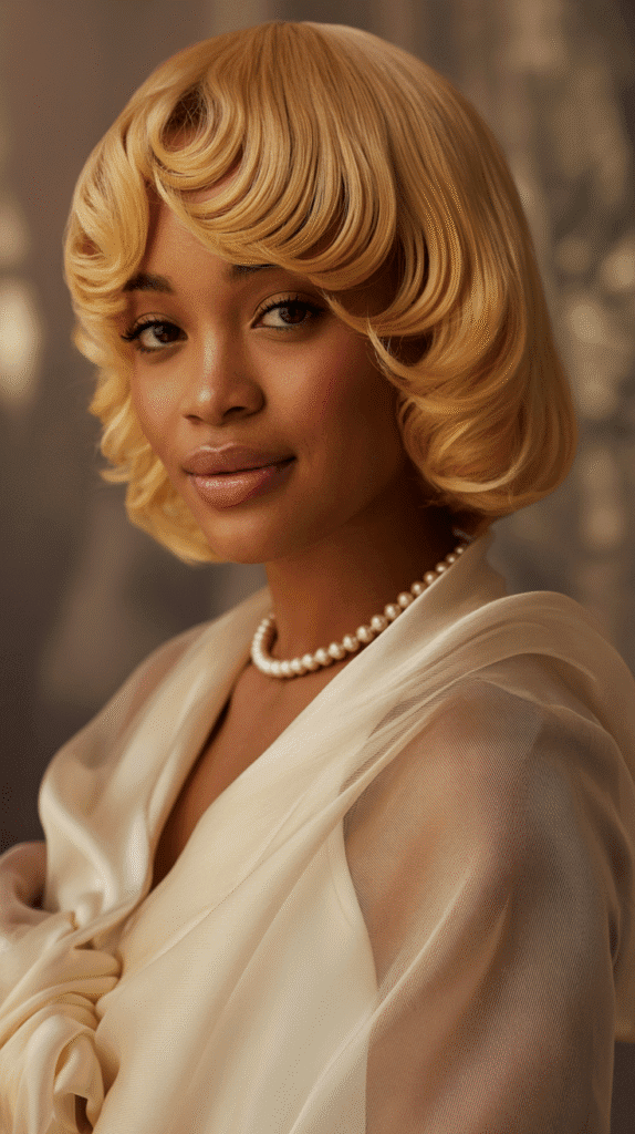 30 Fabulous Blonde Bob Hairstyles for Black Women You'll Love 24 Blonde Bob with Side-Swept Bangs