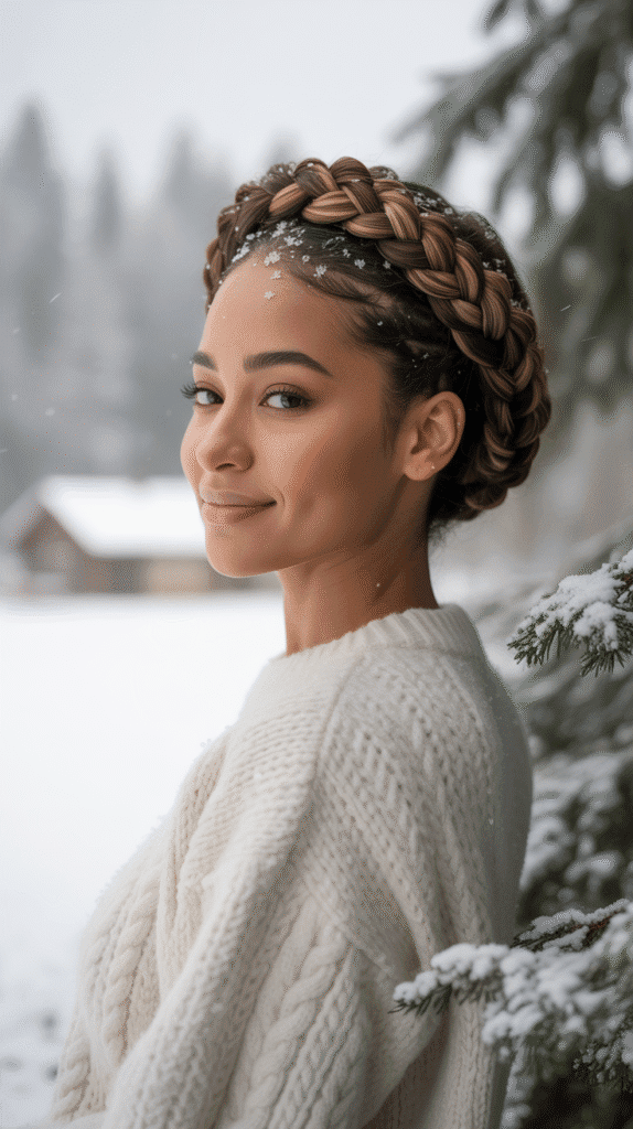 33 Elegant Winter Hairstyles for African American Women of All Ages 11 Halo Braid