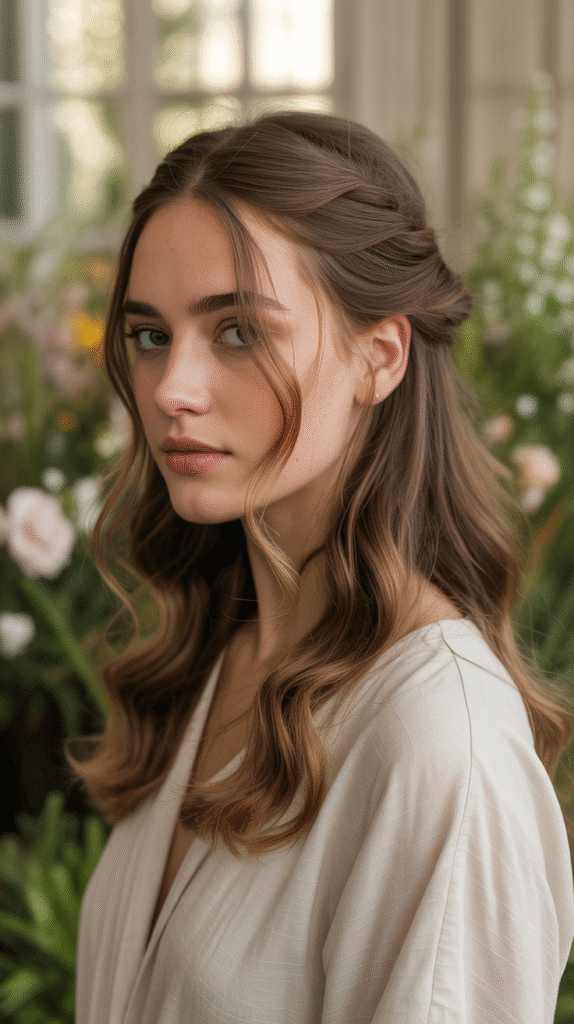 27 Best French Hairstyle Tutorials to Nail the Parisian Look 8 Half-Up French Twist