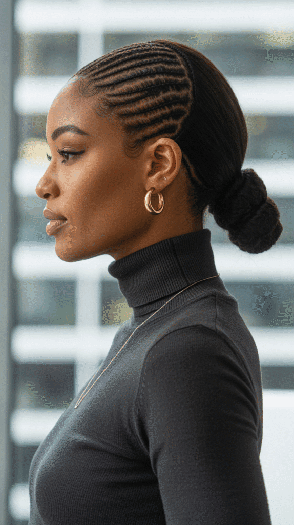 26 Flawless Winter Sew-In Hairstyles for Black Women That Look Effortless 3 Sleek Low Ponytail Sew-In