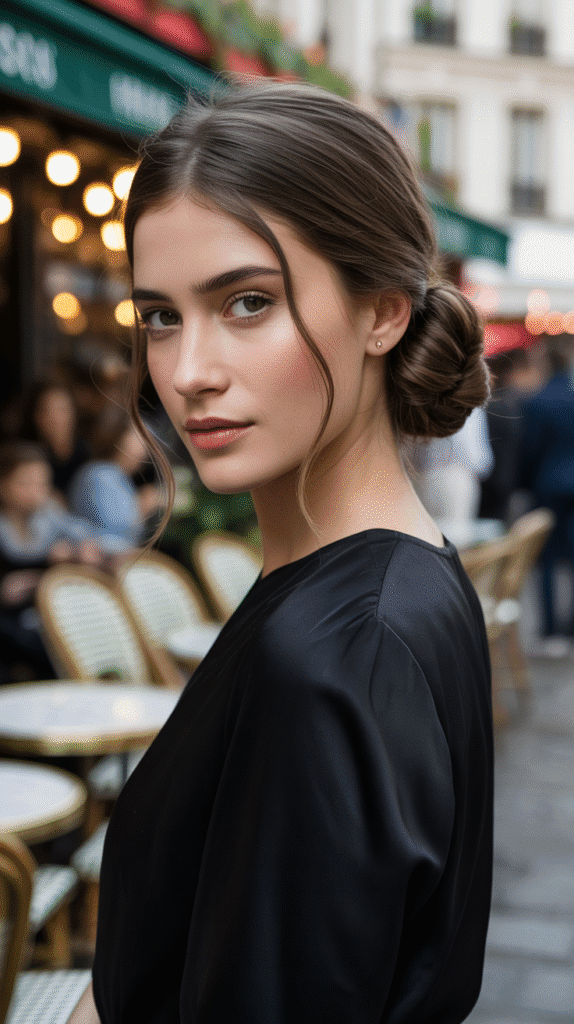 30 Elegant French Hairstyles for Long Hair That Turn Heads 11 Low Twisted Bun