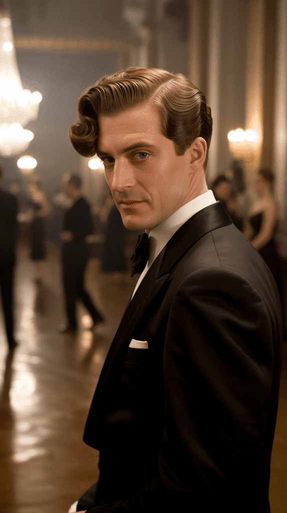 33 Stylish 1930s Hairstyles for Men That Define Retro Charm 29 The Vintage Side Sweep with Volume