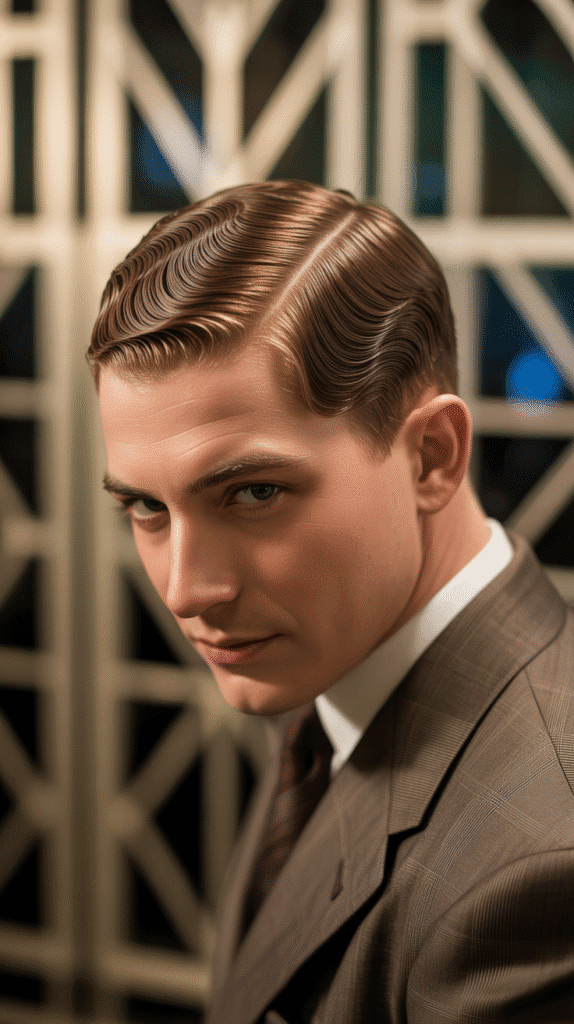 33 Stylish 1930s Hairstyles for Men That Define Retro Charm 4 The Finger Wave Style
