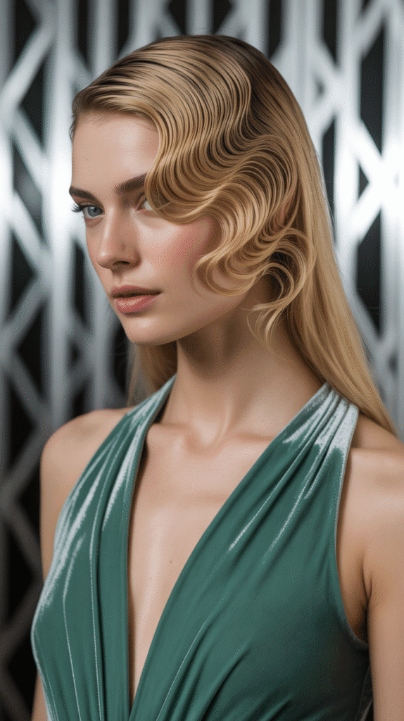 30 Elegant 1930s Hairstyles for Long Hair You'll Fall in Love With 17 Asymmetrical Wave Pattern