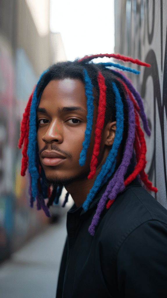 33 Cool Dreadlock Styles for Men That Are Bold & Modern 9 Colored Tips Dreadlocks