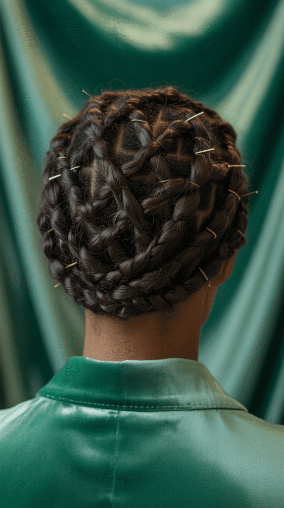 27 Latest Dreadlock Style Designs That Are Creative and Unique 13 Criss-Cross Loc Updo