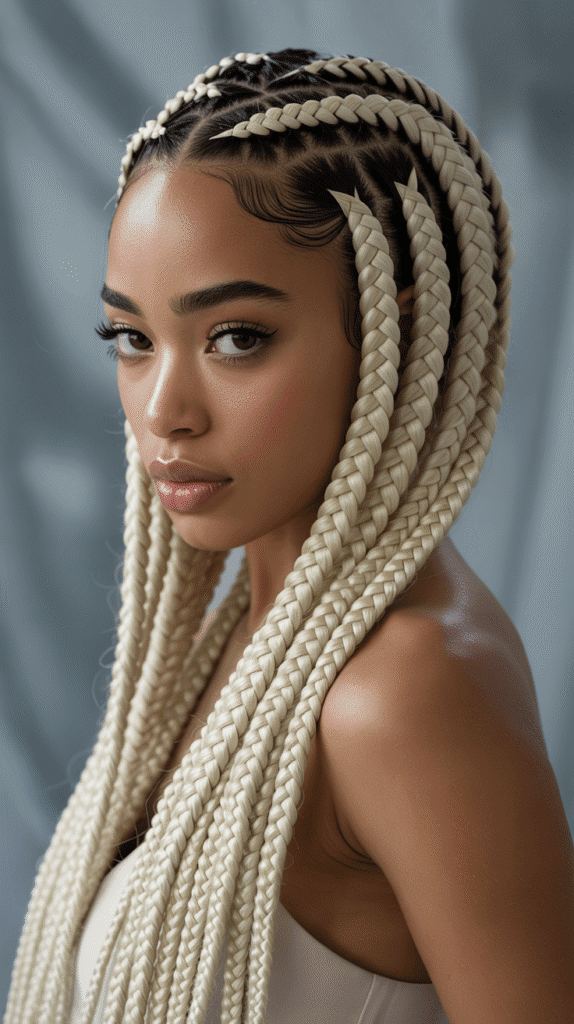 27 Stunning Blonde Braided Hairstyles for Black Women That Turn Heads 7 Blonde Ghana Braids