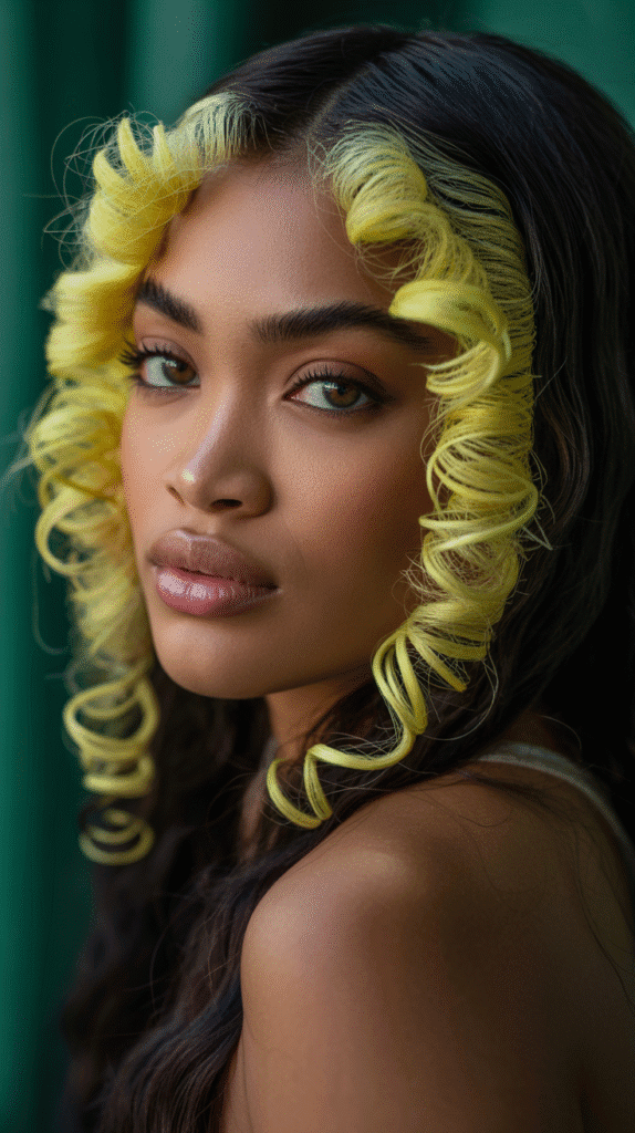 25 Blonde Crimped Hairstyles for Black Women That Stand Out 15 Crimped Blonde Money Pieces