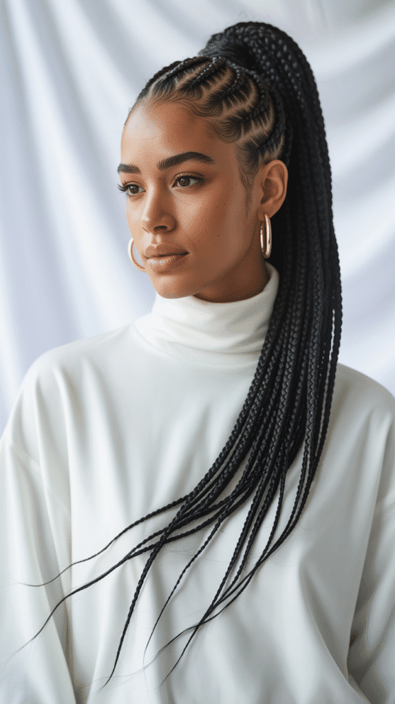 27 Best Winter Braided Hairstyles for Black Women to Stay Cute & Cozy 26 Braided Ponytail Styles