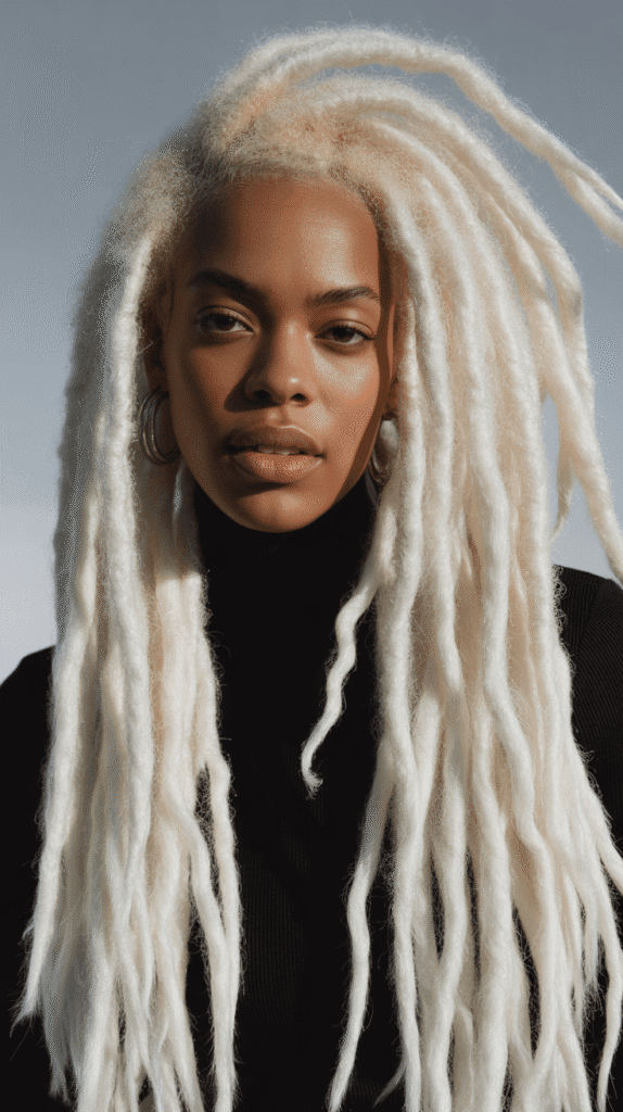 37 Gorgeous Long Dreadlock Styles for Black Women Full of Elegance 35 Long Platinum Blonde Locs