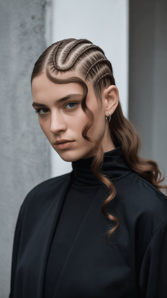33 Stunning Curly Half-Up Half-Down Hairstyles 33 Curly Half-Up with Asymmetrical Design