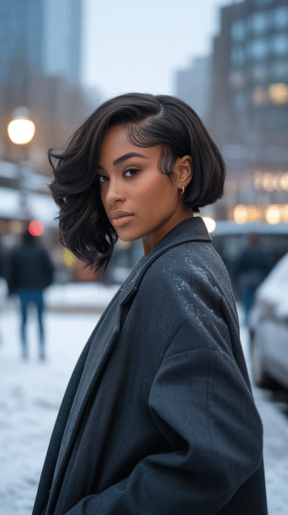 26 Flawless Winter Sew-In Hairstyles for Black Women That Look Effortless 10 Asymmetrical Bob Sew-In