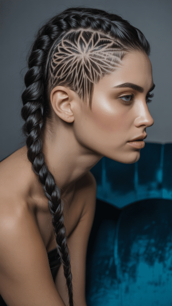 33 Trendy French Braided Hairstyles with a Chic Twist 22 French Braid with Shaved Side Design