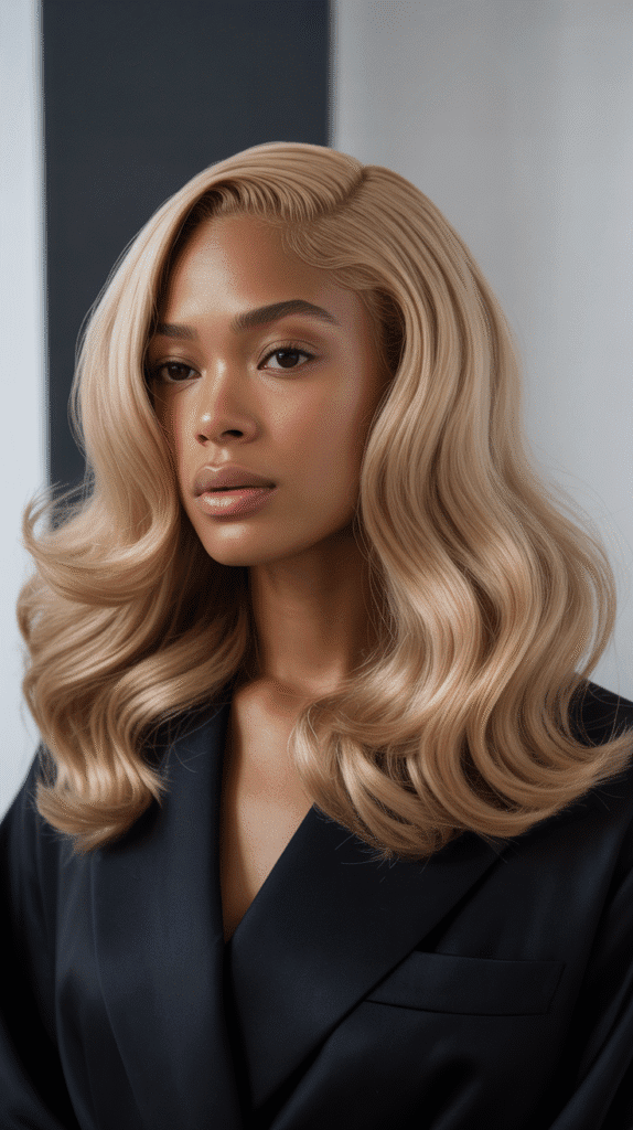 31 Bold Winter Hair Color Ideas for Black Women to Brighten the Cold Months 26 Champagne Blonde