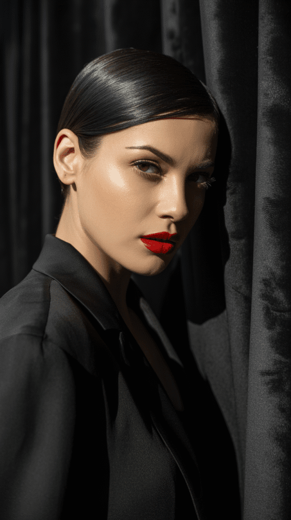 33 Easy French Hairstyles for Short Hair That Look Modern and Fresh 23 The Polished Slick Back