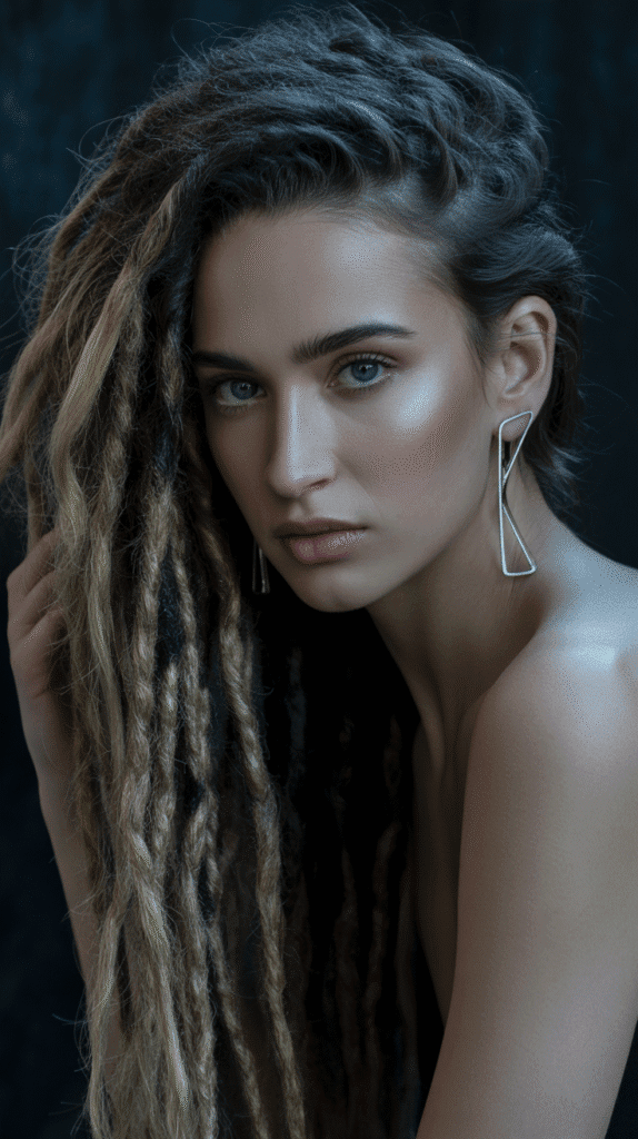 30 Latest Dreadlock Styles for Women That Inspire Confidence 4 Side-Swept Locs