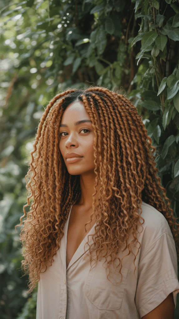 30 Long Blonde Hairstyles for Black Women That Slay All Year 8 Caramel Blonde Passion Twists