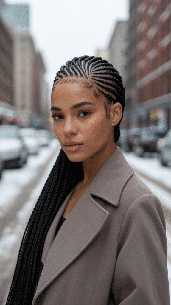 27 Best Winter Braided Hairstyles for Black Women to Stay Cute & Cozy 11 Feed-In Braids