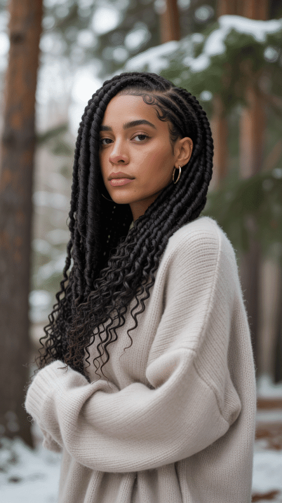 27 Sleek Straight Natural Hairstyles for Black Women Perfect for Winter 16 Sleek Straight Two-Strand Twist Out (Straightened)