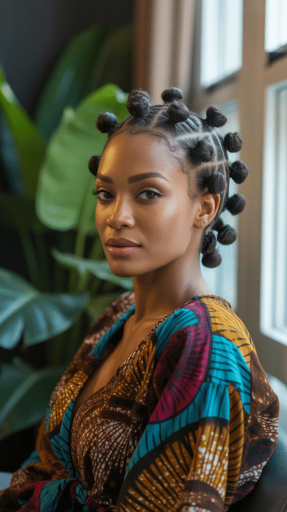33 Elegant Winter Hairstyles for African American Women of All Ages 9 Bantu Knots