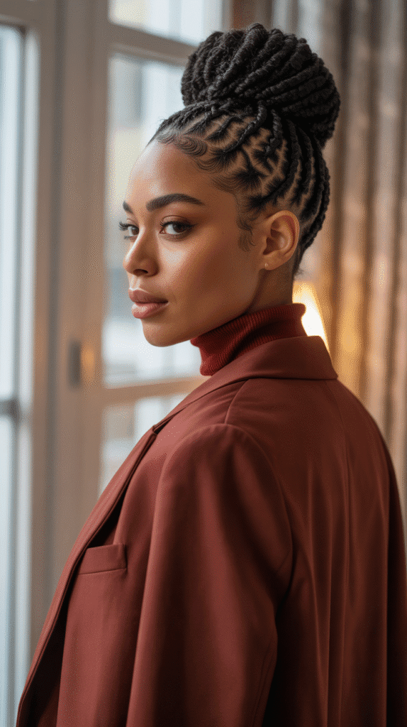 30 Cozy Fall & Winter Hairstyles for Black Women You'll Want to Copy 22 Two-Strand Twist Updo