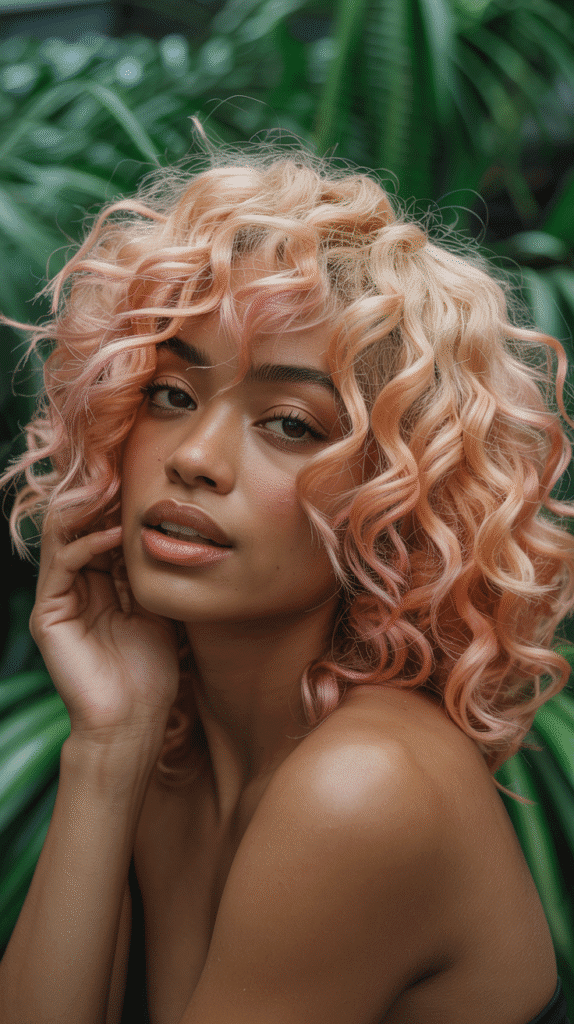 30 Curly Blonde Hairstyles for Black Women That Bring Volume & Bounce 13 Rose Gold Blonde Curls