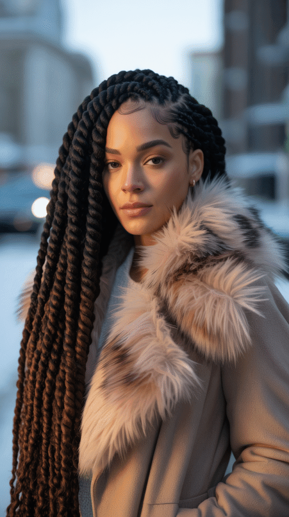 33 Trendy Winter Hairstyles for Black Women in 2025 You'll Fall in Love With 5 Jumbo Senegalese Twists