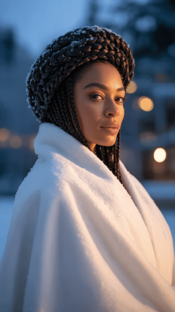 28 Protective Winter Hairstyles for Black Women with 4C Hair 24 Braided Crown with Extensions