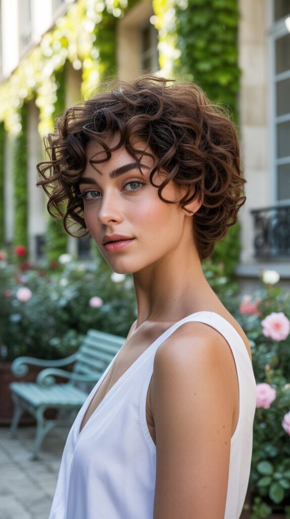 27 Modern French Short Hairstyles That Are Parisian-Approved 12 The Curly French Crop