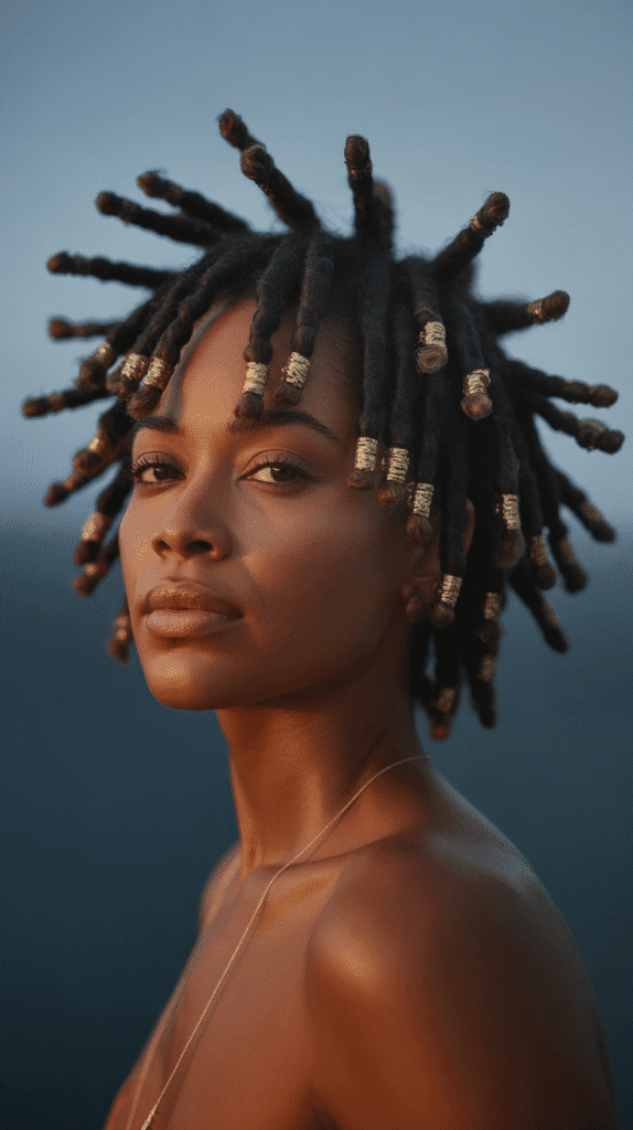 33 Chic Short Dreadlock Styles for Ladies That Stay in Style 33 Crowned Goddess Locs