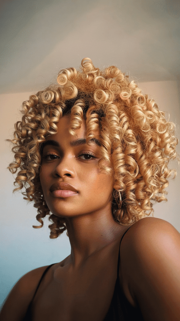 30 Curly Blonde Hairstyles for Black Women That Bring Volume & Bounce 25 Blonde Bantu Knot-Out