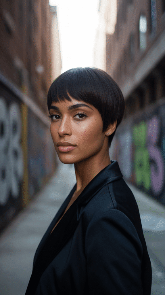 27 Sleek Straight Natural Hairstyles for Black Women Perfect for Winter 12 Sleek Straight Pixie Cut