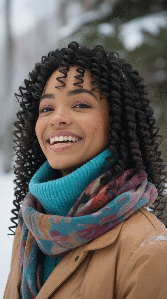26 Flawless Winter Sew-In Hairstyles for Black Women That Look Effortless 24 Spiral Curl Sew-In