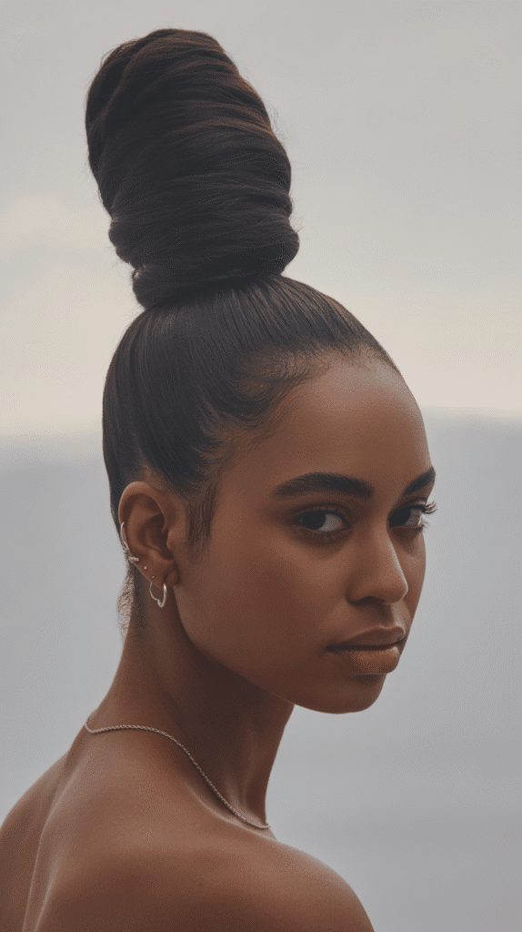 33 Trendy Winter Hairstyles for Black Women in 2025 You'll Fall in Love With 8 Sleek Ponytail with Wrap