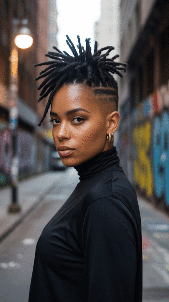 33 Trendy Dreadlock Styles for Ladies to Try This Year 3 High Top Fade with Locs