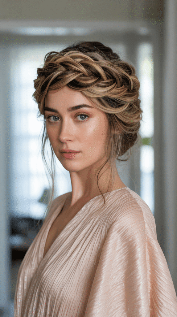 33 Elegant Christmas Party Updo Hairstyles for a Glam Look 32 Multi-Strand Twisted Updo