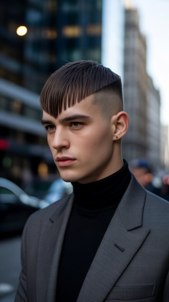 30 Latest French Hairstyles for Men That Exude Style 22 French Angular Fringe
