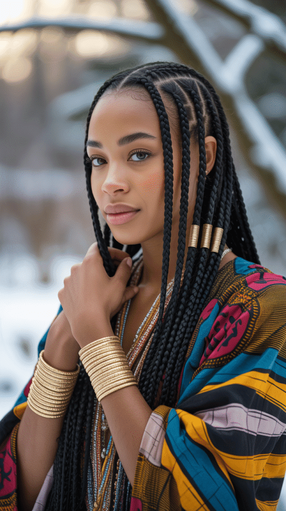 33 Elegant Winter Hairstyles for African American Women of All Ages 28 Fulani Braids