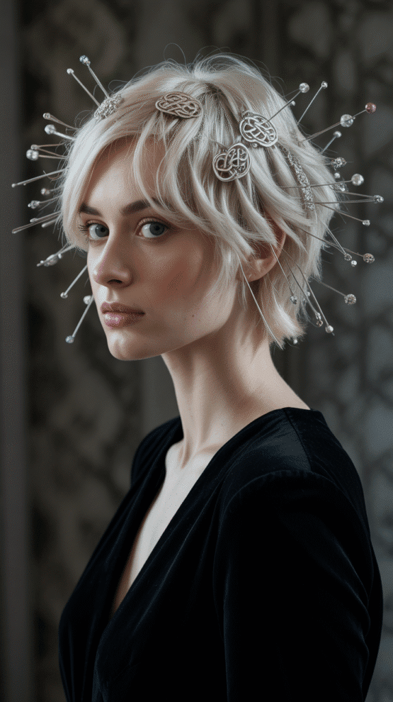 33 Chic Medieval Hairstyles for Short-Haired Princesses 30 The Layered Pin Technique