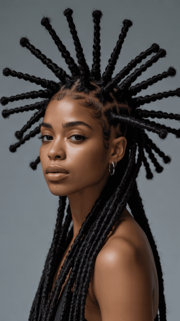 37 Gorgeous Long Dreadlock Styles for Black Women Full of Elegance 17 Long Loc Mohawk Styles